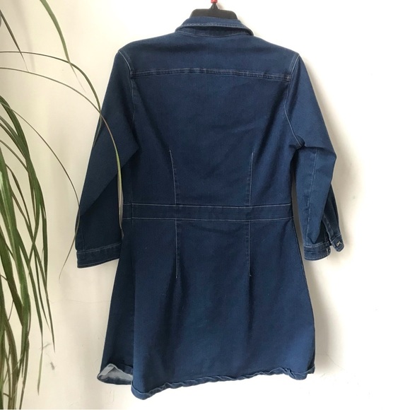 RESERVED Women’s Blue Utility Denim Shirtdress Mini Size 38 (M) - Picture 9 of 11